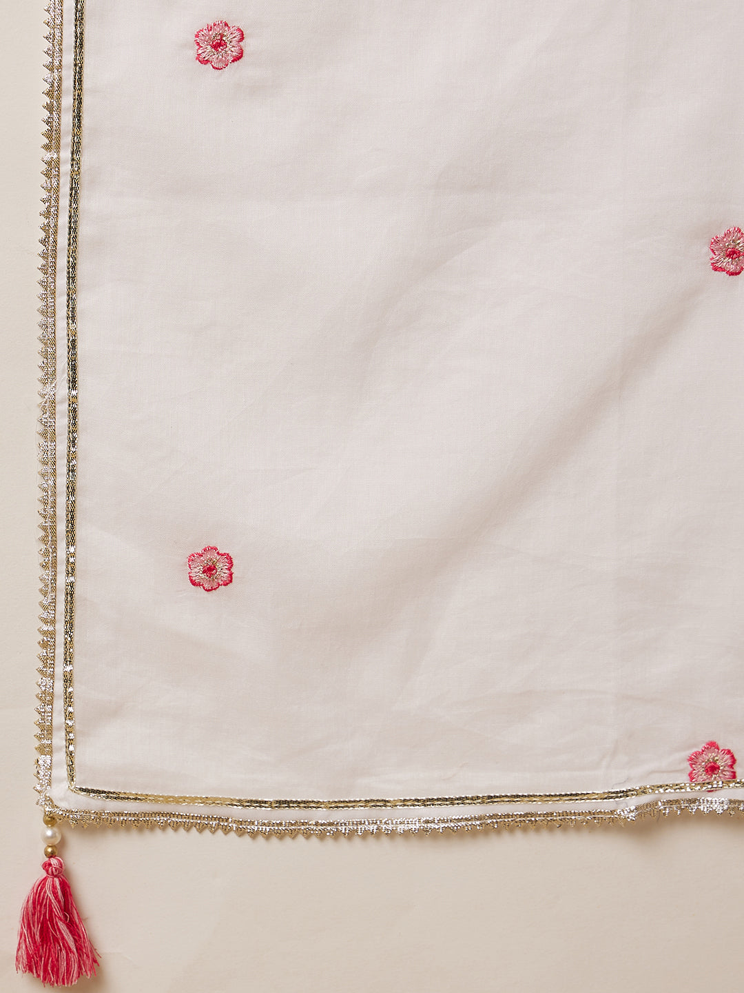 White Embroidered Anarkali Kurta Set with Dupatta