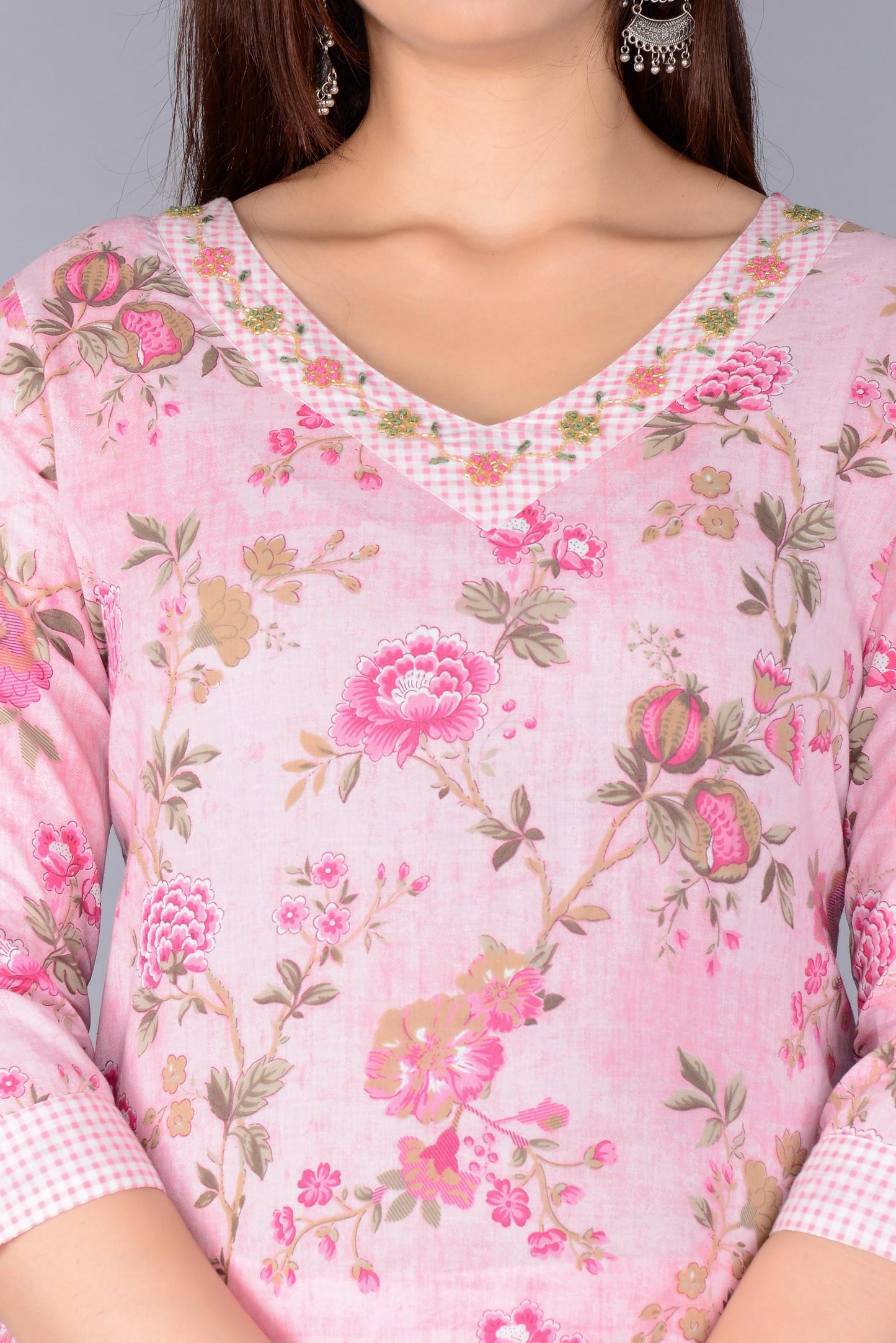 Pink Colour Designer Printed Kurta with Pant and Dupatta