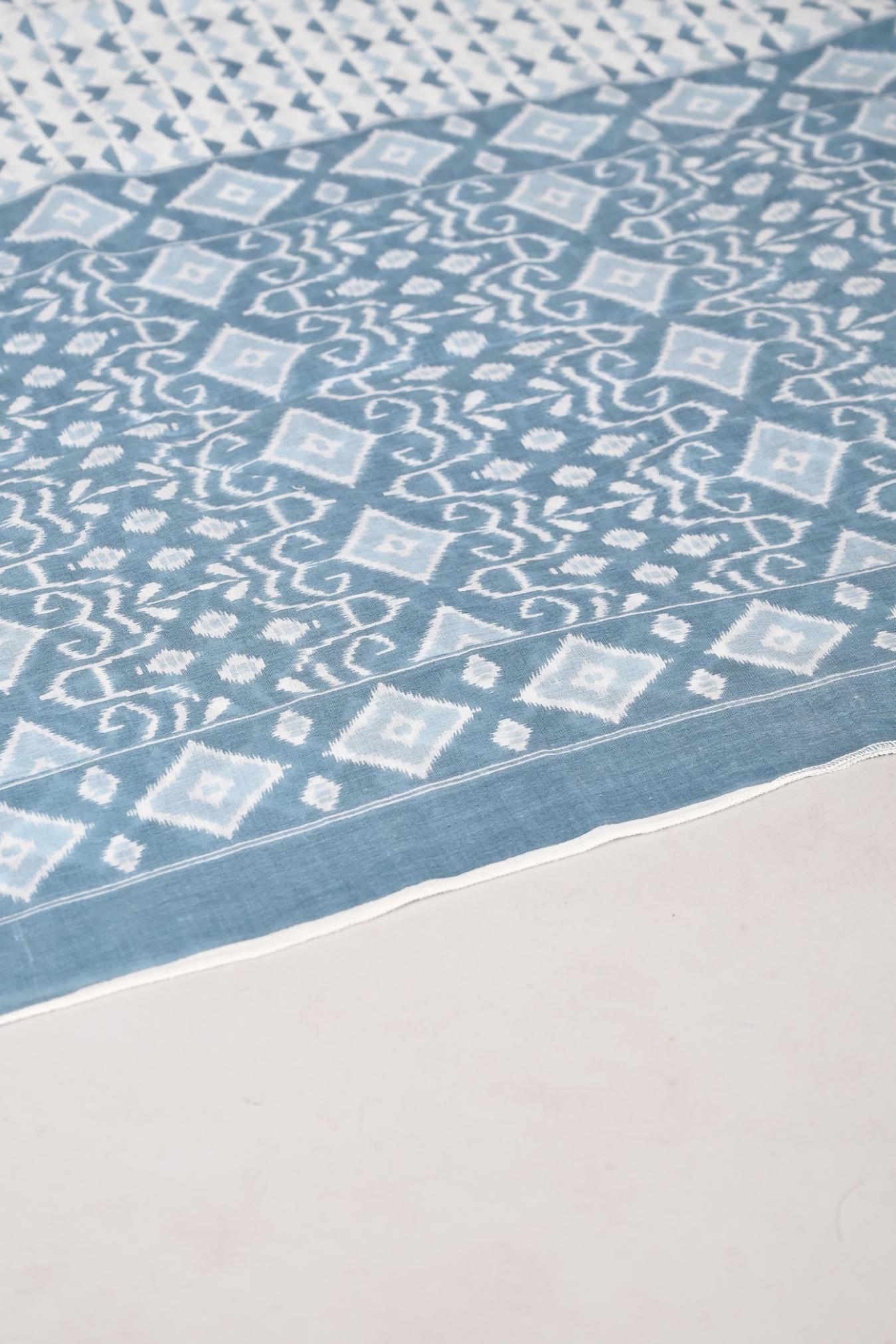Skyblue Colour Designer Printed Kurta with Pant and Dupatta