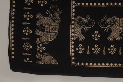 Black Straight Solid Kurta with Pant and Dupatta
