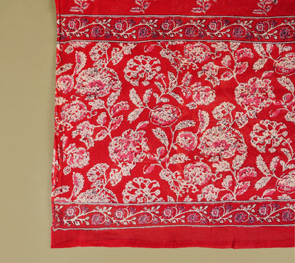 Red Colour Designer Printed Kurta with Pant and Dupatta