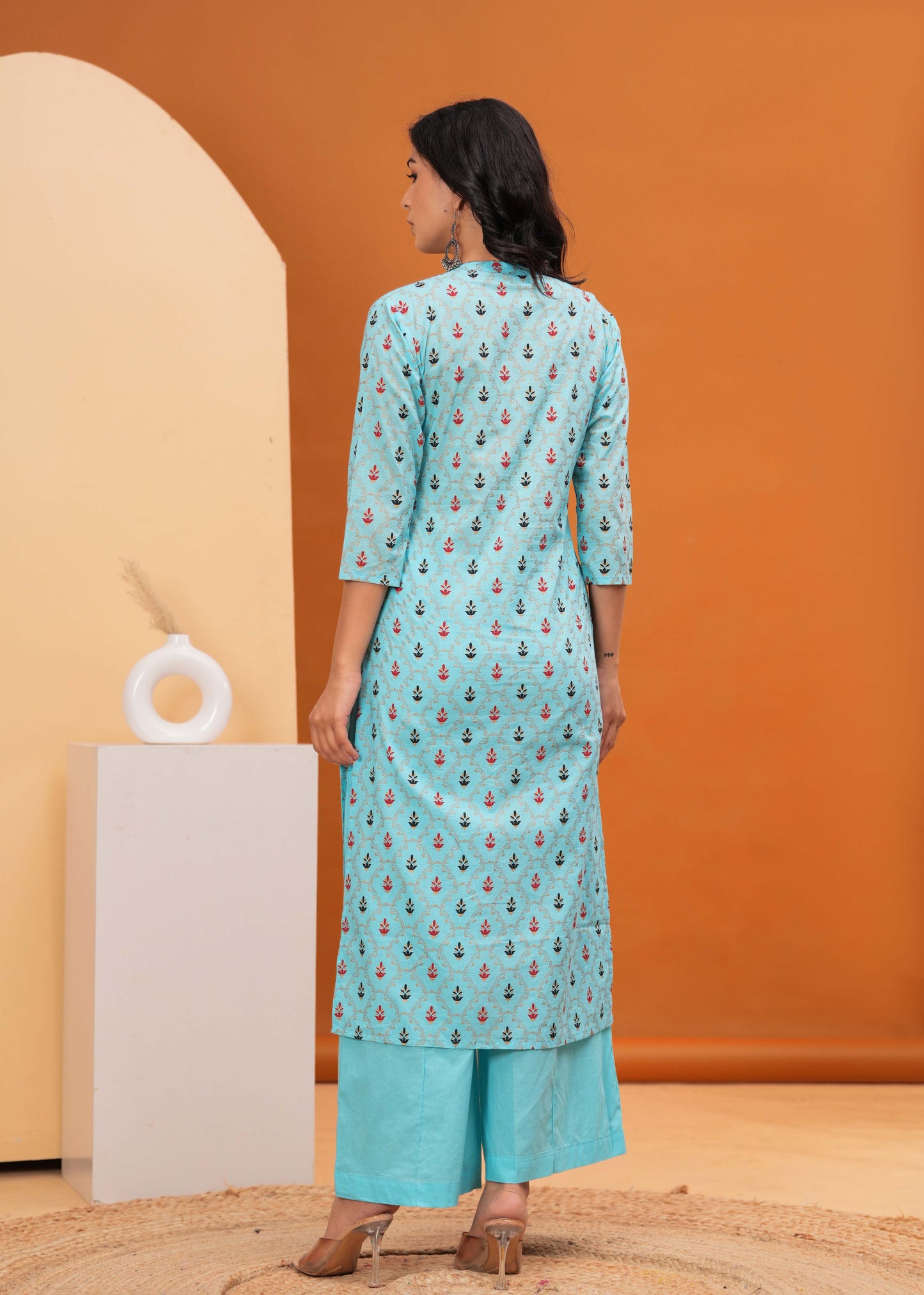 Kurti Master Women's Printed Straight Kurta Set