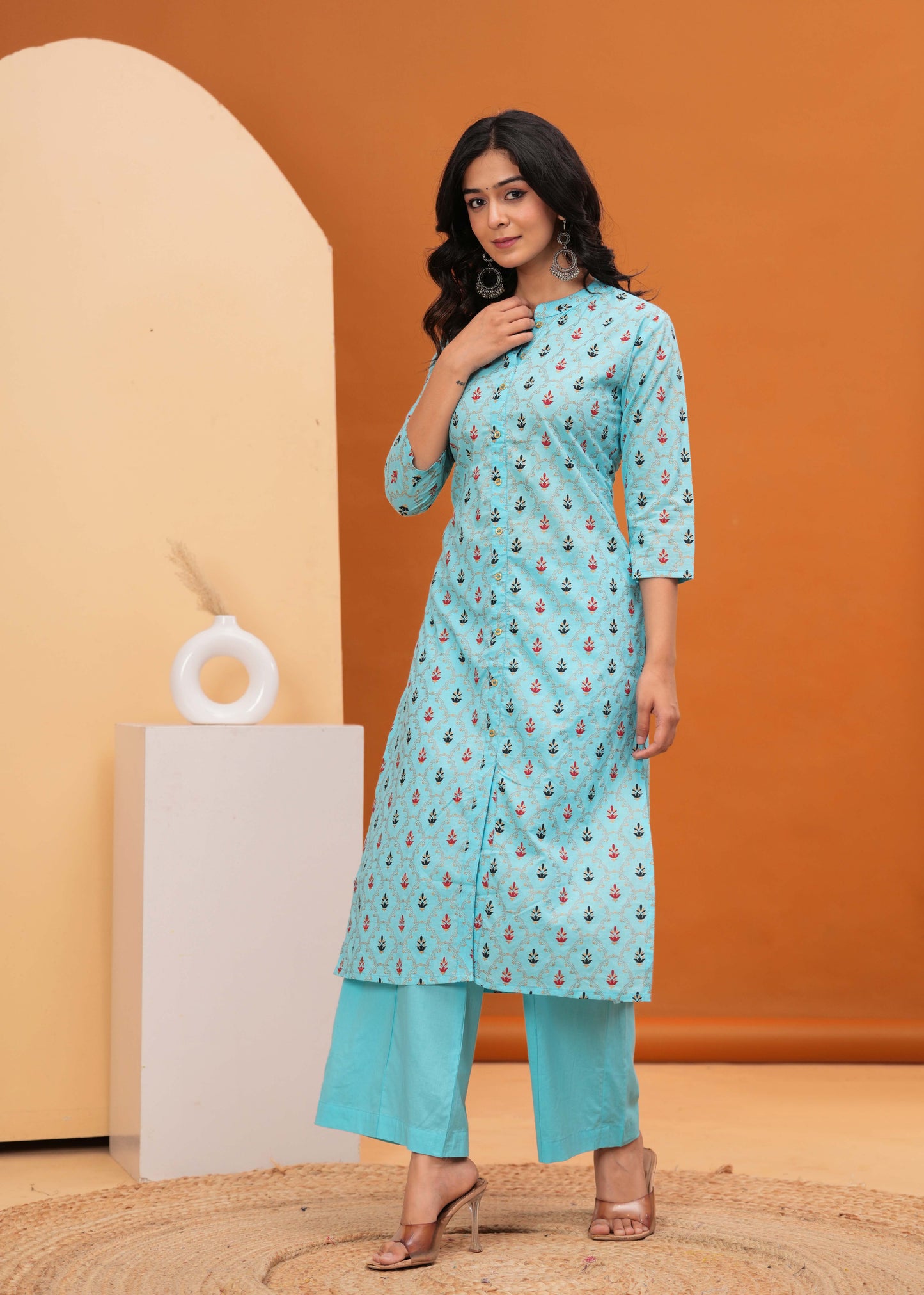 Kurti Master Women's Printed Straight Kurta Set