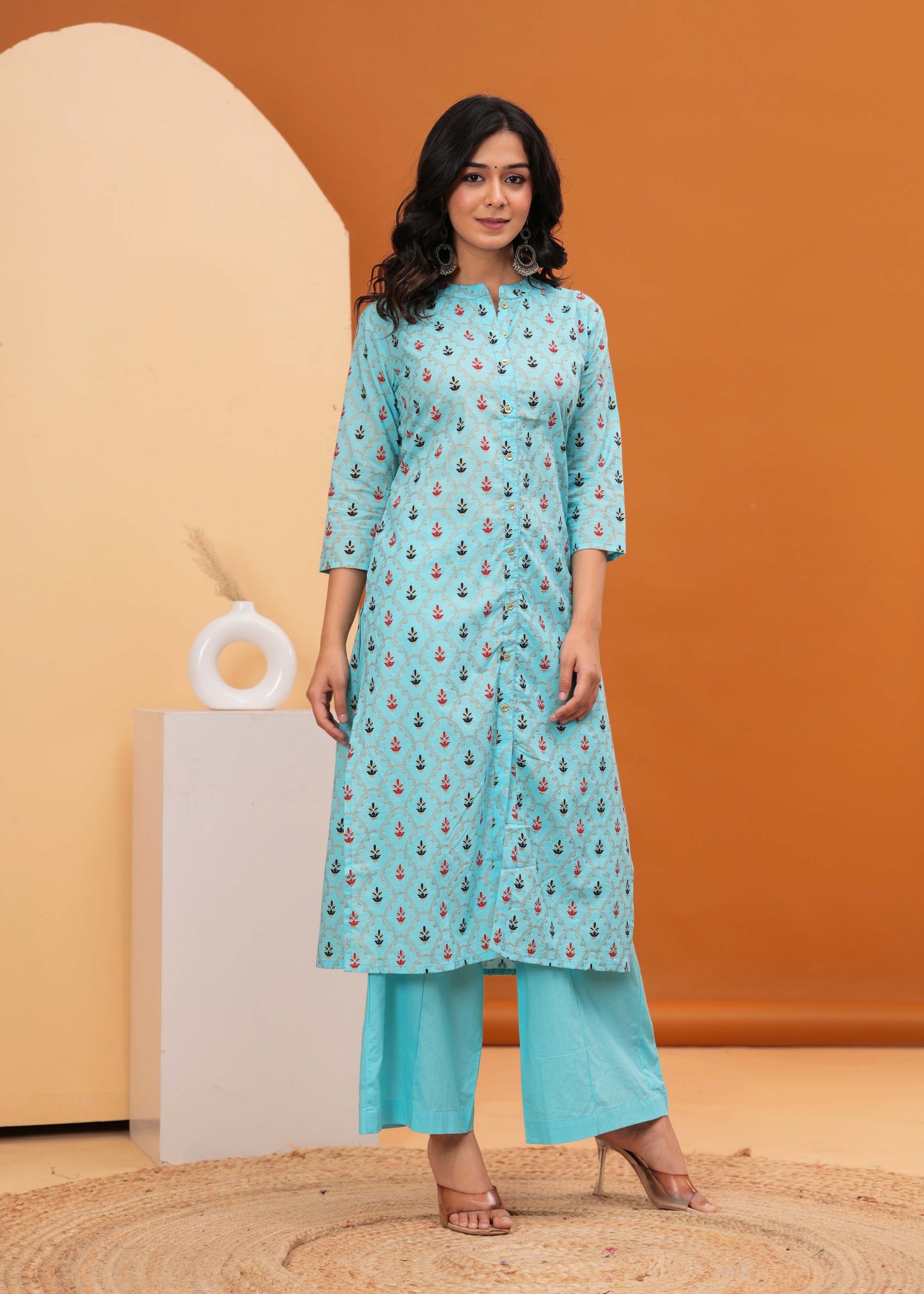 Kurti Master Women's Printed Straight Kurta Set