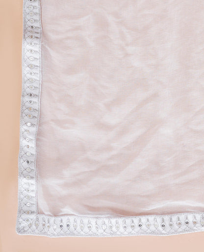 White Colour Designer Printed Kurta with Pant and Dupatta