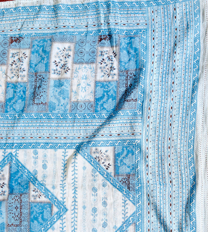 Blue Colour Designer Printed Kurta with Pant and Dupatta