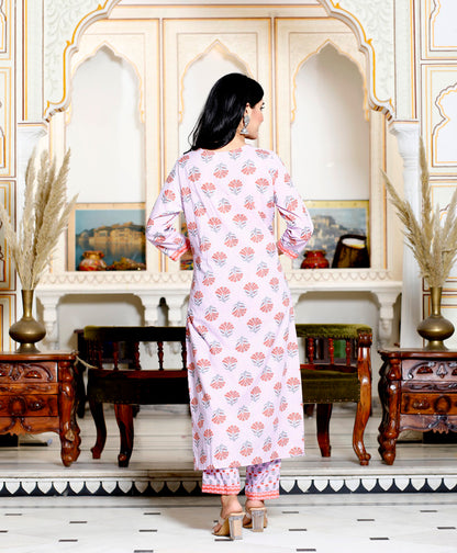 Parple Colour Designer Printed Kurta with Pant and Dupatta
