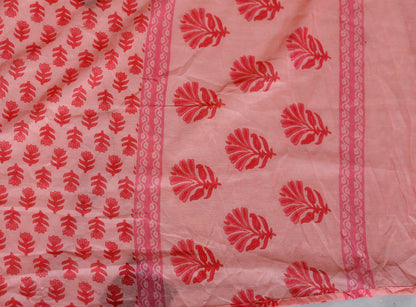 Peach Straight Printed Kurta with Pant and Dupatta