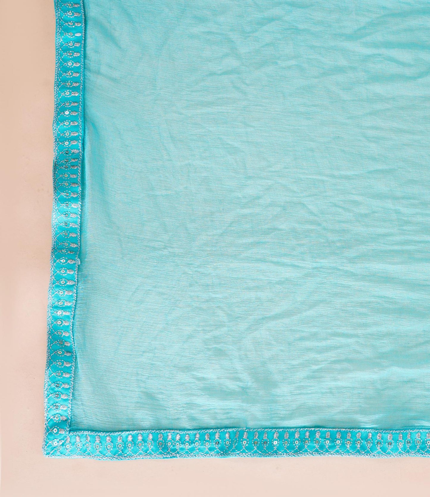 Turquoise Colour Designer Printed Kurta with Pant and Dupatta