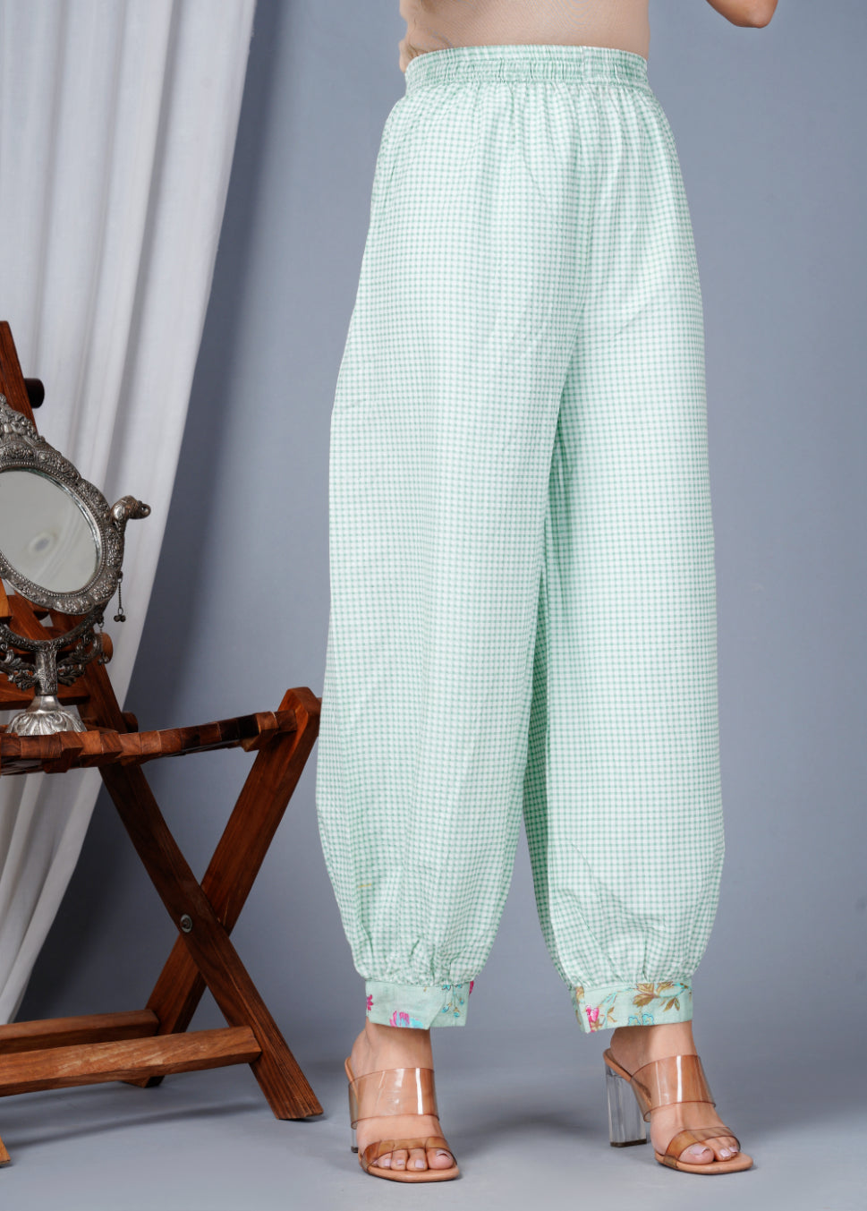 Green Colour Designer Printed Kurta with Pant and Dupatta